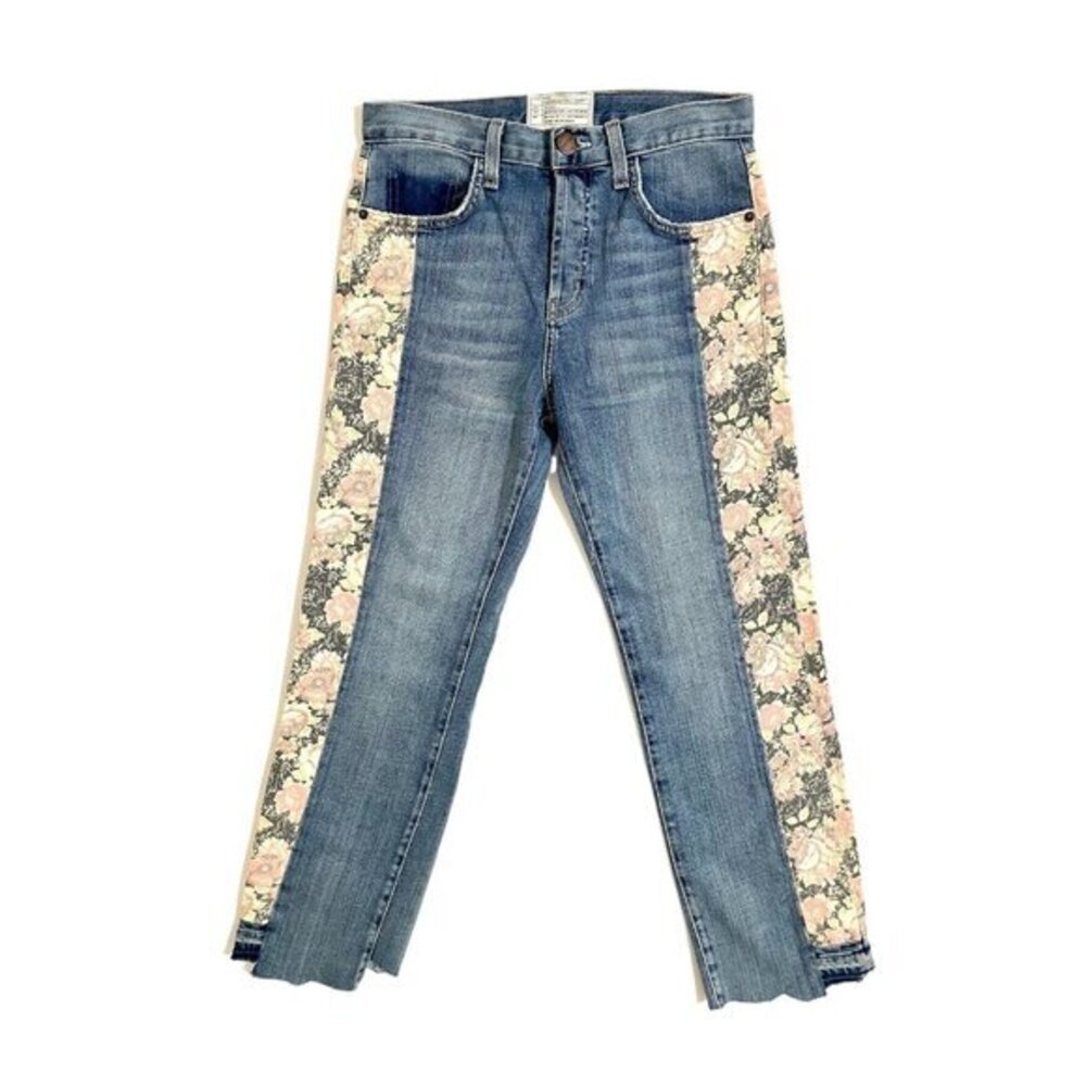 Current Elliott Jeans The Uneven Seemed Original Straight Floral 26 New